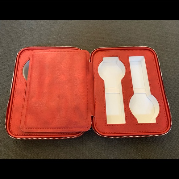 Other - 4 watch travel case red leather